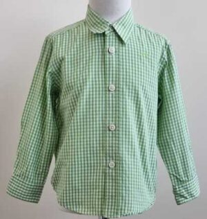 McGregor lichtgroen/wit geruit overhemd mt. 104