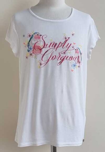 164.Bel & Bo wit t-shirt met print mt. 164