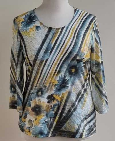 Gerry Weber ecru shirt met prints mt. 42