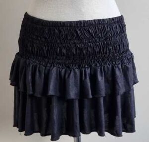 Fashion zwart leather look rokje mt.38 (2)