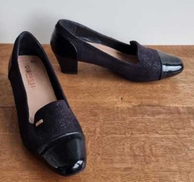 Q.Passi zwarte pumps suede/lak mt. 40