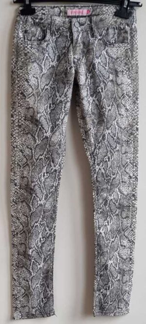 Vingino ecru stretchy broek met slangenprint mt. 152 (12)
