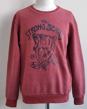 Somerone rood/bruine sweater met print mt. 152