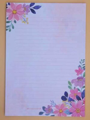 Little Lefty Lou A5 schrijfblok lila flowers