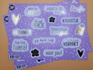 2 velletjes stickers lief