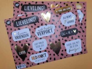 2 vellen stickers lievelings