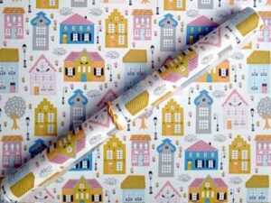 Cadeaupapier Hollandse huisjes 2 m x 30cm