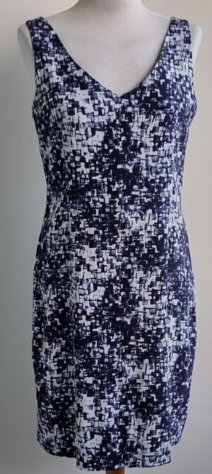 Gigue jeansblauw/wit jurkje mt. 38