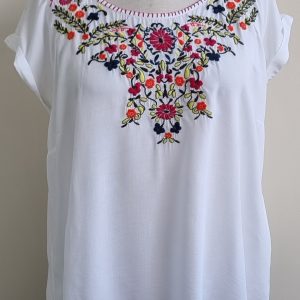 Yessica witte blouse met borduur mt. 48