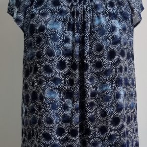 S.Oliver marine blauwe blouse/top met print mt. 44