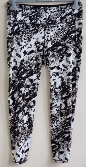 H&M Sport zwart/witte stretchy sportbroek mt. XL