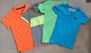 4 Jongens shirts diverse merken mt. 110