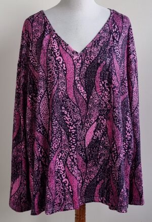 Zwart/roze shirt mt. 52/54