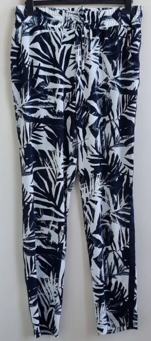 Miss Etam marineblauw/witte broek mt. 38