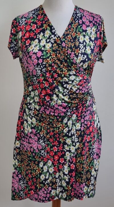 Kingdom of Heaven stretchy jurk met bloemenprints mt. XL