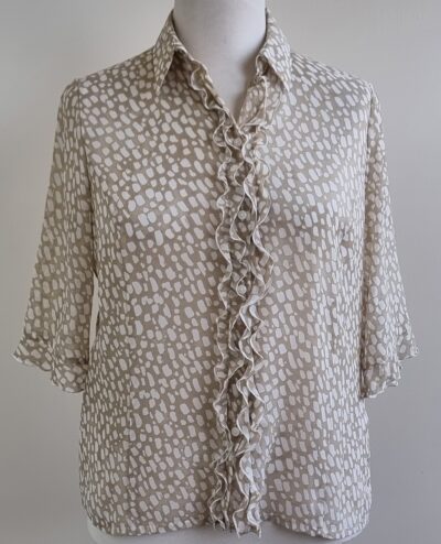 Sommerman beige blouse met ecru printjes mt. 42