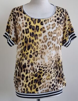 Dreamstar geel/beige shirt met slangenprint mt. S