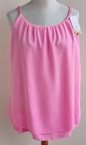 Made in Italy neonroze dubbele blouse top mt. XL NIEUW