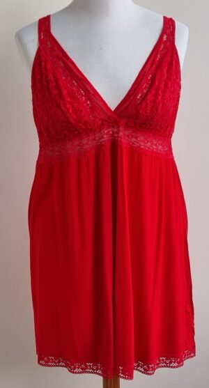 Hunkemoller rode slipdress mt. L