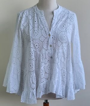 Studio Max 25 wit broderie a-lijn bloesje mt. XL