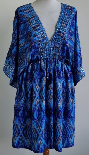 ISG tuniek in blauw tinten met goud mt. TU
