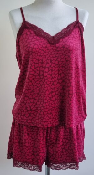 Hunkemoller rood/roze pyjamaset mt. L