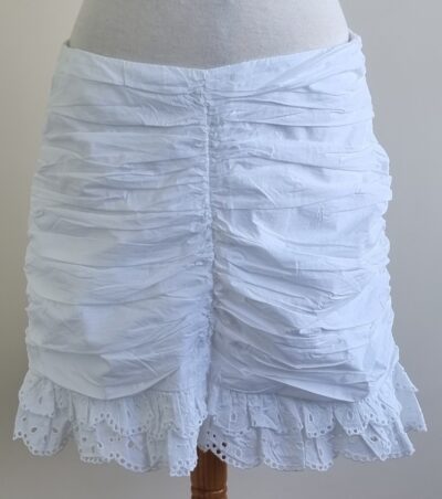 Zara wit rokje met broderie mt. L