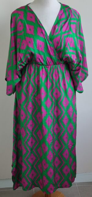 Senes groen/roze jurk mt. TU