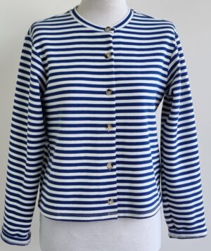 Vila roomwit/blauw vestje mt. S