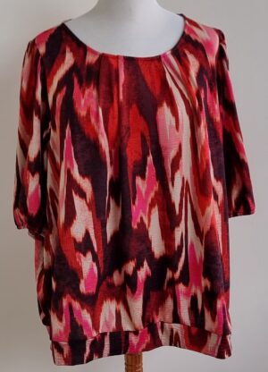 MS Mode shirt in warme rode kleuren mt. 54 (3XL)