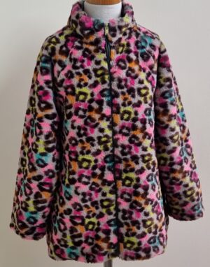 Tuc Tuc Kids grijze winterjas met gekleurde dierenprint mt. 116 (6A)