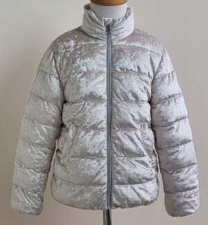 Petit Bateau ecru/zilveren jas mt. 128