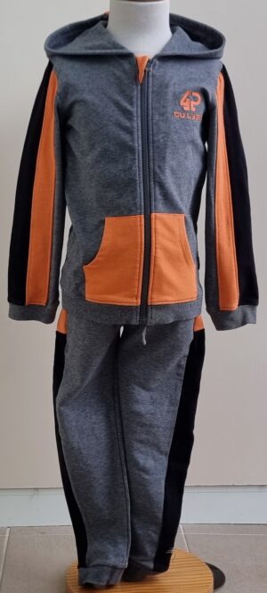 Little 4President grijs/oranje set mt. 110