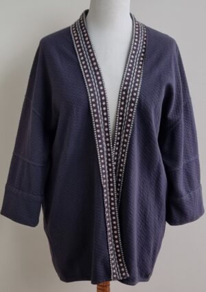 DiDi grijs ruimvallend kimono vest mt. M