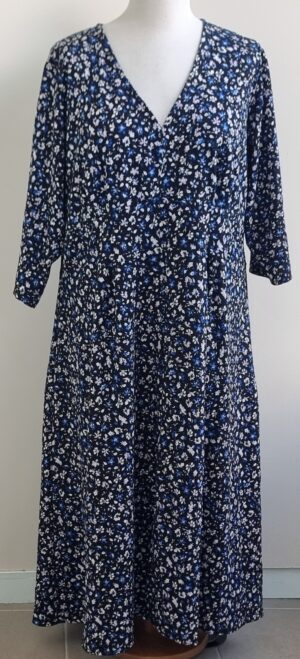 MS Mode zwarte jurk met kleine printjes mt. XXL