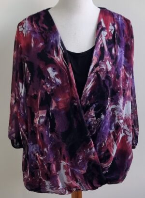 Yessica zwart shirt/blouse mt. 44/46