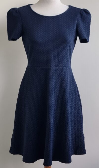 Esprit marine blauw stretchy jurkje mt. S NIEUW