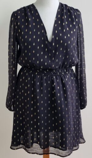 YAS zwarte jurk met gouden accenten mt. XL