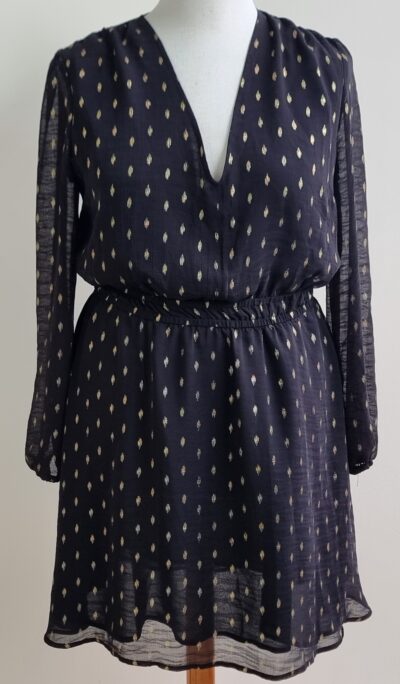 YAS zwarte jurk met gouden accenten mt. XL