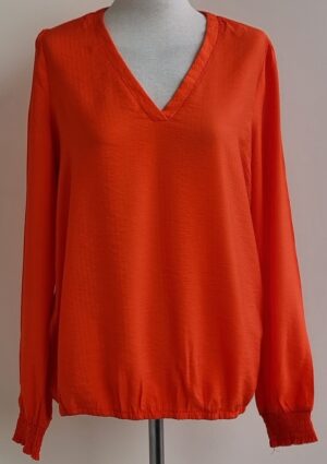 Kaffe oranje blouse met werkje mt. 40