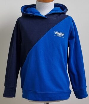 Vingino blauwe capuchon sweater mt. 116