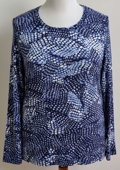 Gollehaug soepelvallend blauw shirt mt. 42