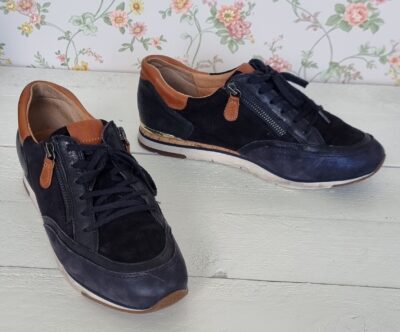 Gabor donkerblauwe leren sneakers mt. 40 (6,5)