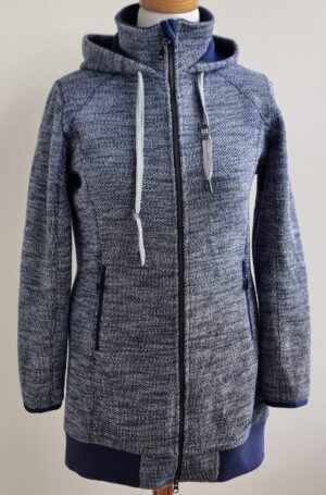 Human Nature blauw gemelleerd buiten vest mt. L