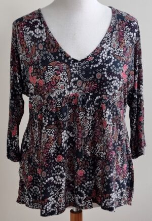 Promod zwart shirt met print mt. XL