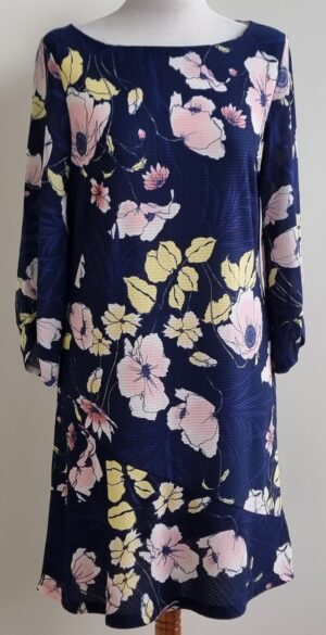 Next blauw jurkje met bloemen prints mt. 38 (10)