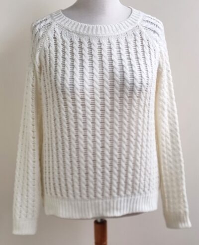 Clockhouse losgebreide witte trui mt. XL