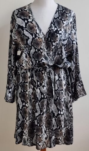 Costes zwart/witte jurk met slangenprint mt. XXL