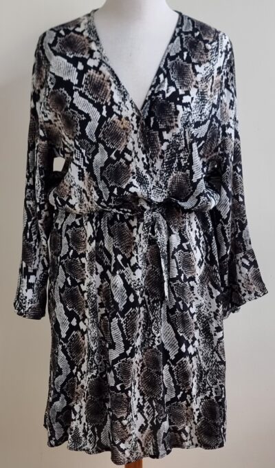 Costes zwart/witte jurk met slangenprint mt. XXL