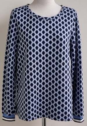 Street One zwart/wit truitje met blauw mt. 40